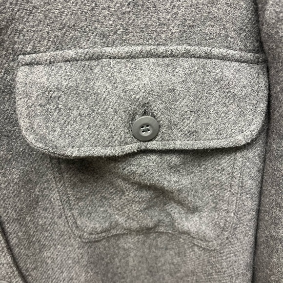 American Eagle NWT Fleece Button Down LS Shirt Gray Casual Men’s XL 100% Cotton - Picture 7 of 8